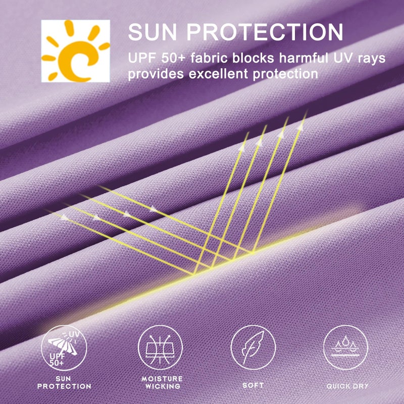 Willit Women's UPF 50+ Sun Protection Hoodie SPF Shirt Long Sleeve Hiking Fishing Outdoor Shirt Lightweight Hoodie Lavender M - Image 3